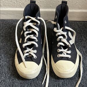 Veja Black High-Tops with Cream Accents
